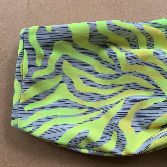 BLACKBOUGH Neon Print One Shoulder front Tie Bikini top - Picture 3 of 8